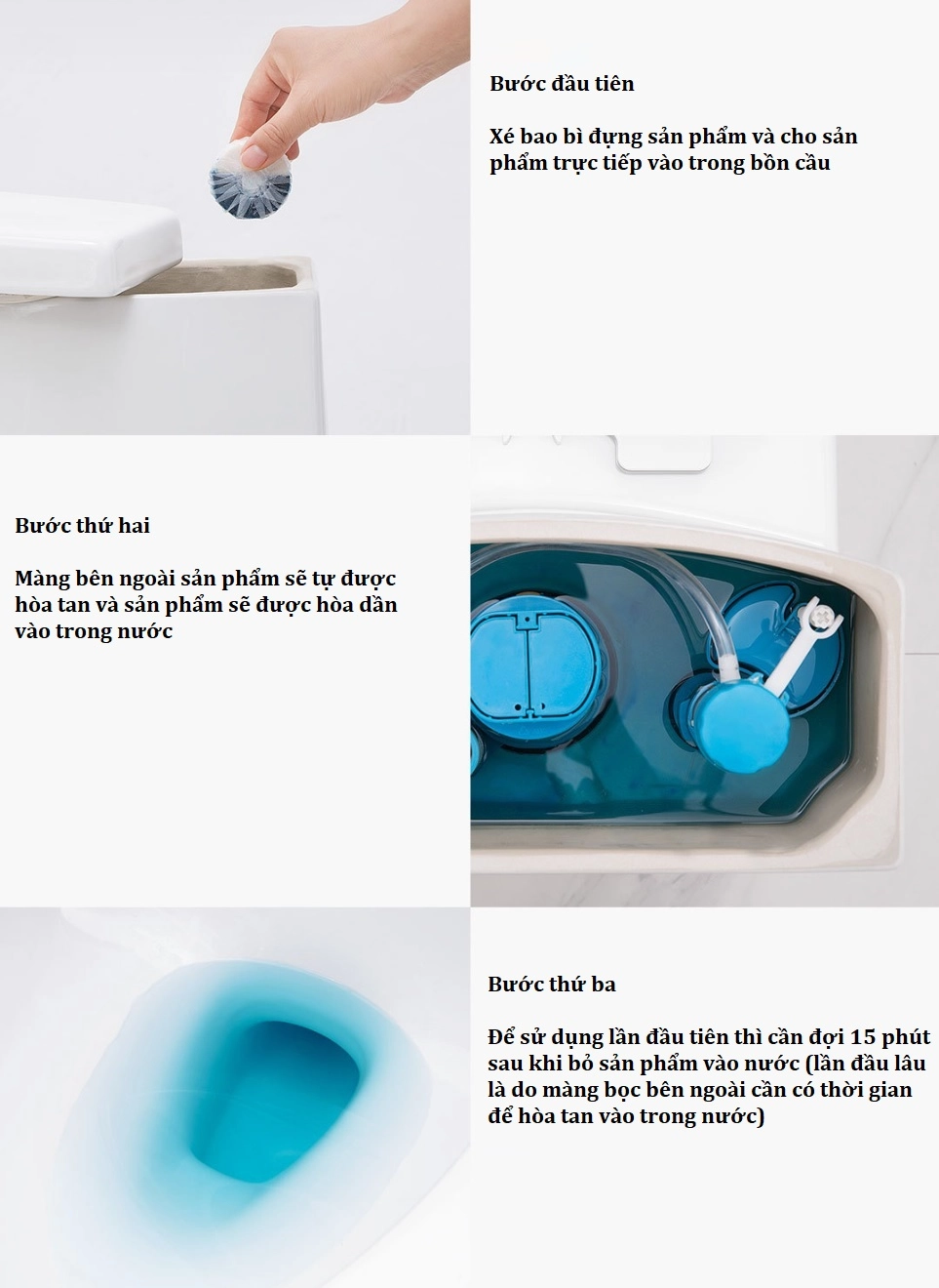 Chất tẩy rửa nhà vệ sinh tác động kép Xiaomi Clean-n-Fresh (40g x 12 gói)